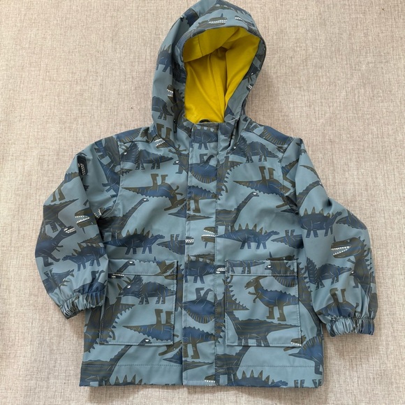 Old Navy Other - Old Navy Boys Rain Jacket Blue Dinosaurs Windbreaker Water Resistant Size 2T